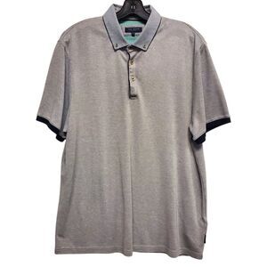 TED BAKER Polo Shirt Mens 6 Gray Casual Athleisure Golf Preppy Outdoor